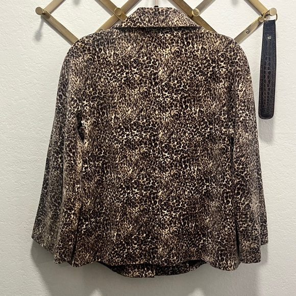 Talbots Vintage Leopard/Cheetah Velvet Jacket - Picture 2 of 6